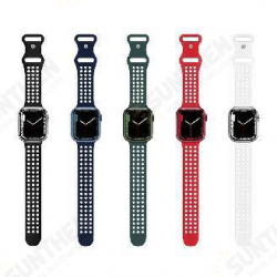 iWatch WA08 38/40/41mm Flexible Honeycomb Solid Color Silicone Strap