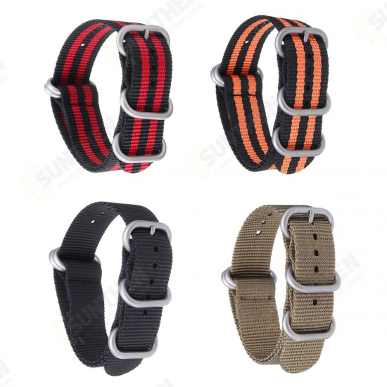 18/20/22/24mm Multicolor Durable Smart Watch Band Military Nylon Bracelet Strap Replacement