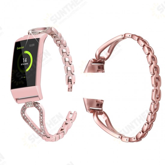 Metal Watch Band Wristband Strap Replacemtn for Fitbit Charge 3 Smart Watch Metal Watch Band Wristband Strap Replacemtn for Fitbit Charge 3 Smart Watch