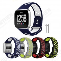 Silicone Smart Watch Replacement Band Breathable Bracelet Strap Belt For Fitbit Versa Band