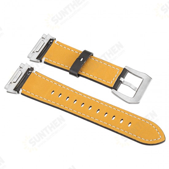 Leather Band Bracelet Watch Wrist Strap Replacement For Fitbit Ionic Fitness Run