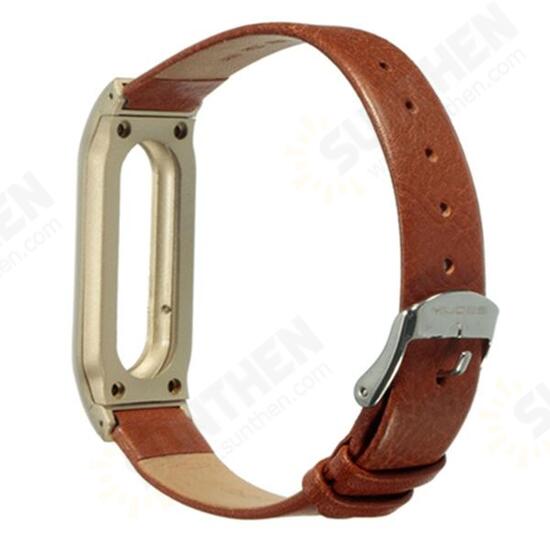 Leather Bracelet Replacement for Xiaomi MiBand Wrist Strap Smartband + Tools