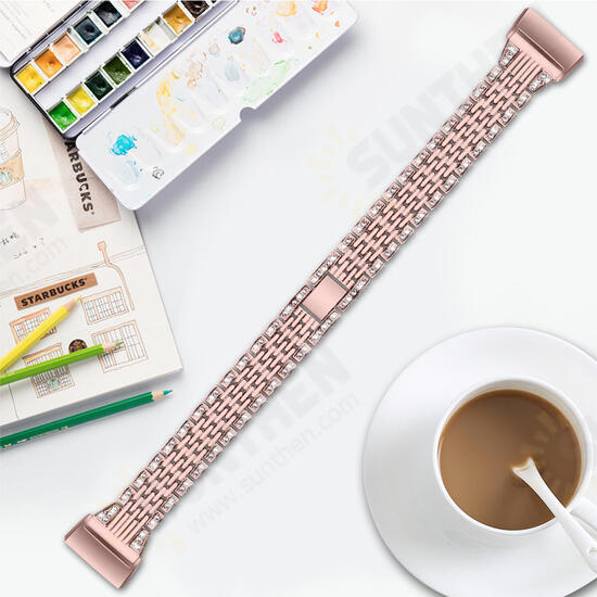 Luxury Stainles Steel Watch Band Watch Strap Replacement for Fitbit Charge 3 Luxury Stainles Steel Watch Band Watch Strap Replacement for Fitbit Charge 3
