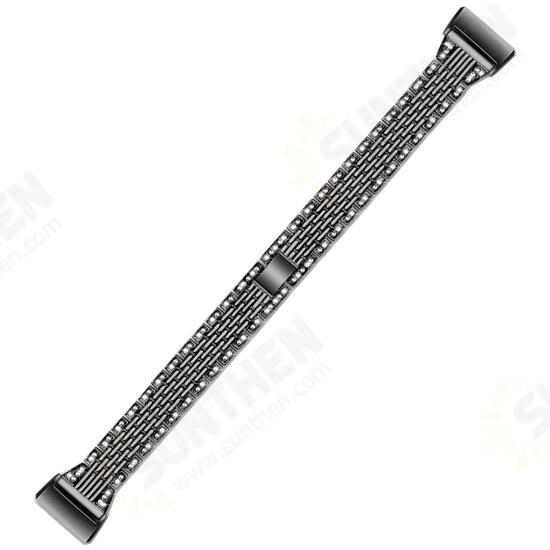 Luxury Stainles Steel Watch Band Watch Strap Replacement for Fitbit Charge 3