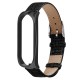 Metal Watch Cover Leather Replacement Strap Smart Watch Band for Xiaomi Mi Band 7