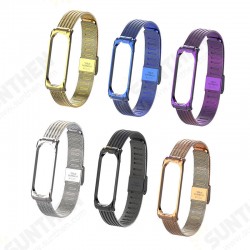 Metal Wave Style Watch Strap Replacement Watch Band for Xiaomi Miband 4 Non-original