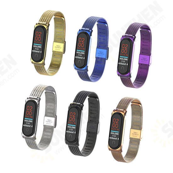 Metal Wave Style Watch Strap Replacement Watch Band for Xiaomi Miband 4 Non-original Metal Wave Style Watch Strap Replacement Watch Band for Xiaomi Miband 4 Non-original