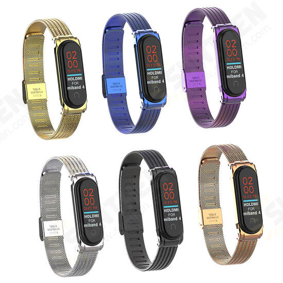Metal Wave Style Watch Strap Replacement Watch Band for Xiaomi Miband 4 Non-original Metal Wave Style Watch Strap Replacement Watch Band for Xiaomi Miband 4 Non-original