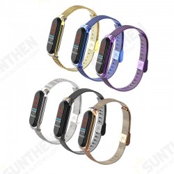 Metal Wave Style Watch Strap Replacement Watch Band for Xiaomi Miband 4 Non-original