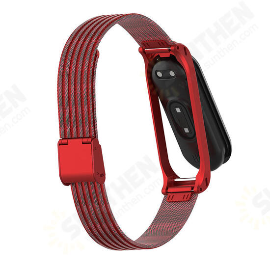 Metal Wave Style Watch Strap Replacement Watch Band for Xiaomi Miband 4 Non-original Metal Wave Style Watch Strap Replacement Watch Band for Xiaomi Miband 4 Non-original