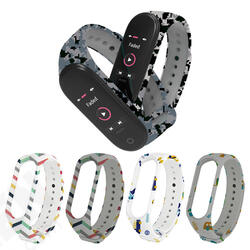 Color Printing Replacement Watch Band for Xiaomi mi band 3/4 Smart Watch Non-original