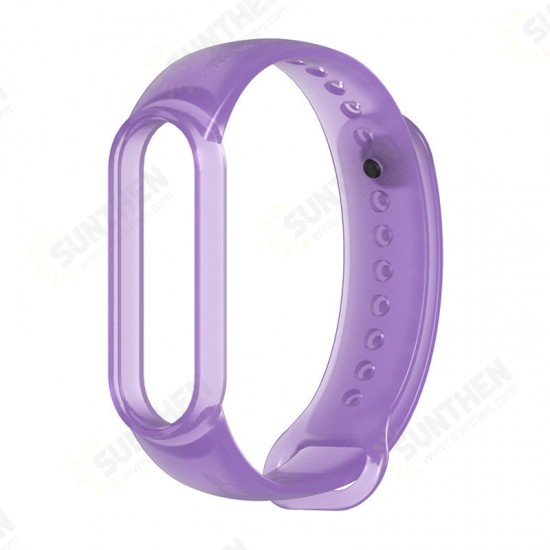 Colorful Transparent TPU Watch Band Smart Watch Strap for Xiaomi mi band 5 Non-original