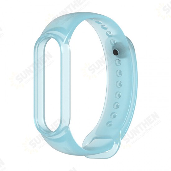 Colorful Transparent TPU Watch Band Smart Watch Strap for Xiaomi mi band 5 Non-original