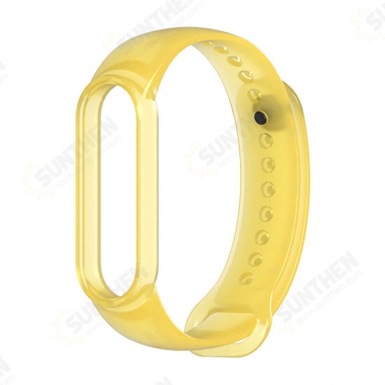 Colorful Transparent TPU Watch Band Smart Watch Strap for Xiaomi mi band 5 Non-original