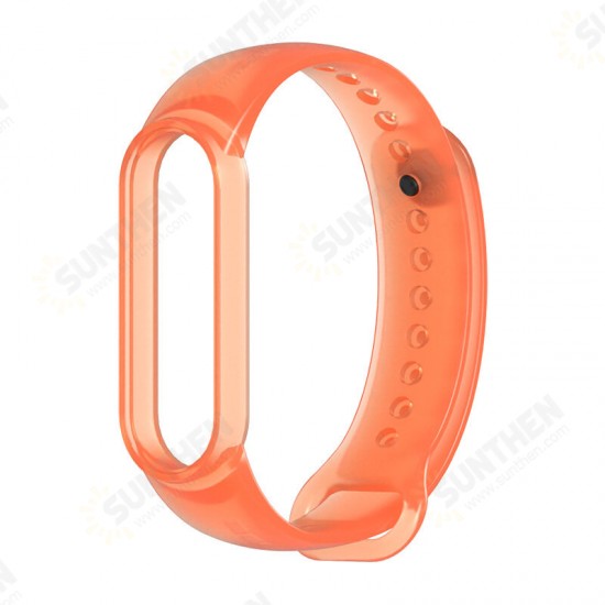 Colorful Transparent TPU Watch Band Smart Watch Strap for Xiaomi mi band 5 Non-original
