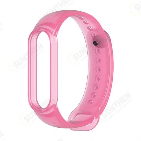Colorful Transparent TPU Watch Band Smart Watch Strap for Xiaomi mi band 5 Non-original