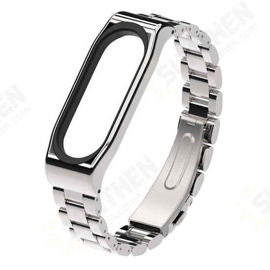 Full Steel Watch Band Anti-lost Watch Strap for Xiaomi mi band 5 Non-original