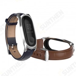 Leather Watch Strap Replacement Watch Band for Xiaomi Mi band 3 Smart Watch Non-original