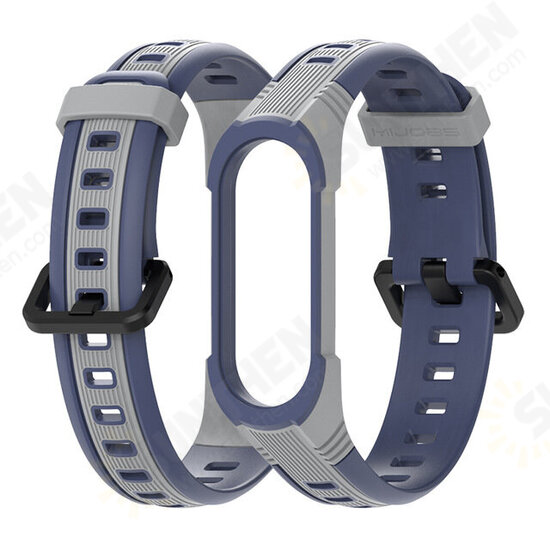 Silicone Dual Color Original Design Watch Band for Xiaomi mi Band 3/4 Smart Watch Non-original