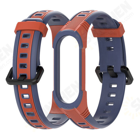 Silicone Dual Color Original Design Watch Band for Xiaomi mi Band 3/4 Smart Watch Non-original