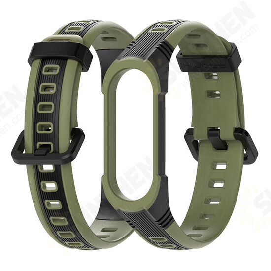 Silicone Dual Color Original Design Watch Band for Xiaomi mi Band 3/4 Smart Watch Non-original