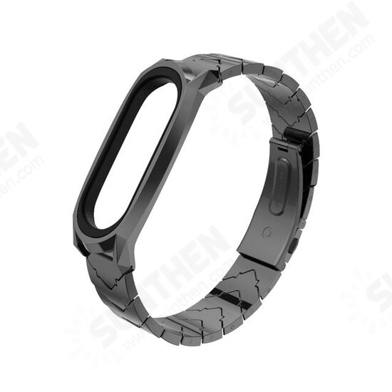 V Type Full Steel Watch Band for Xiaomi mi band 5 Smart Watch Non-original
