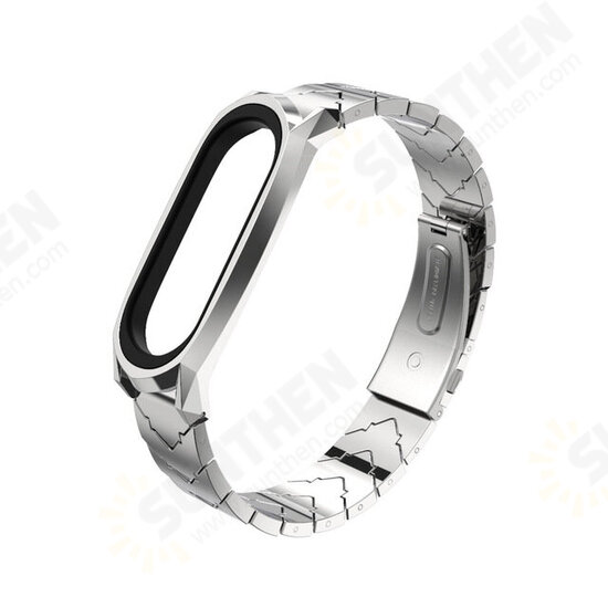 V Type Full Steel Watch Band for Xiaomi mi band 5 Smart Watch Non-original