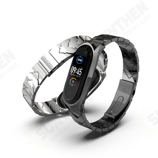 V Type Full Steel Watch Band for Xiaomi mi band 5 Smart Watch Non-original