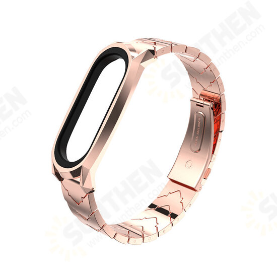 V Type Full Steel Watch Band for Xiaomi mi band 5 Smart Watch Non-original