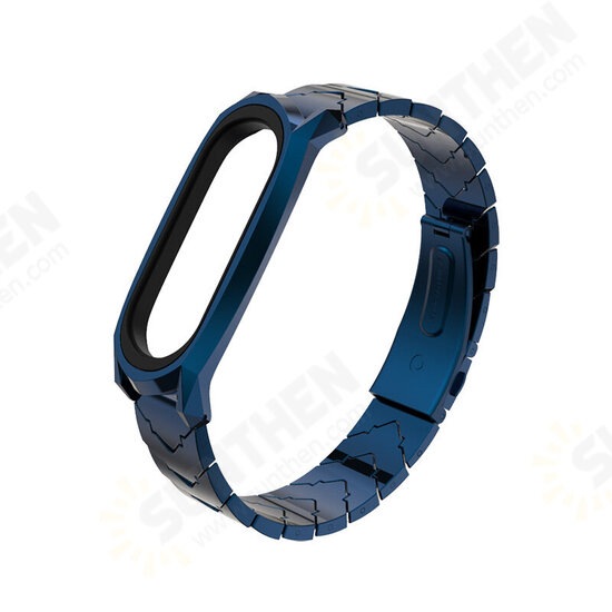 V Type Full Steel Watch Band for Xiaomi mi band 5 Smart Watch Non-original