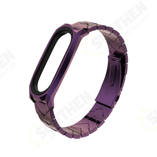 V Type Full Steel Watch Band for Xiaomi mi band 5 Smart Watch Non-original