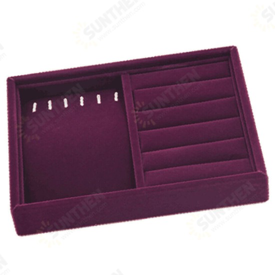 Purple Multi-check Flannel Smart Ring Box Small Jewelry Display Box Ring Storage Box Purple Multi-check Flannel Smart Ring Box Small Jewelry Display Box Ring Storage Box