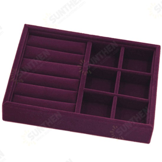Purple Multi-check Flannel Smart Ring Box Small Jewelry Display Box Ring Storage Box Purple Multi-check Flannel Smart Ring Box Small Jewelry Display Box Ring Storage Box