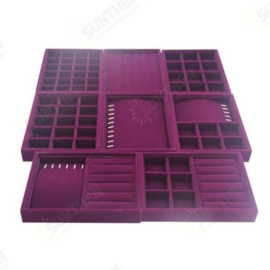 Purple Multi-check Flannel Smart Ring Box Small Jewelry Display Box Ring Storage Box Purple Multi-check Flannel Smart Ring Box Small Jewelry Display Box Ring Storage Box