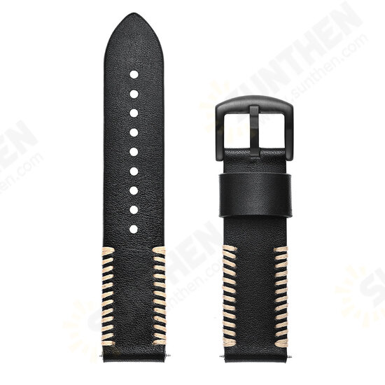 Replacement 20mm Leather Watch Band for Xiaomi Amazfit Pace Youth Smart Watch Non-original
