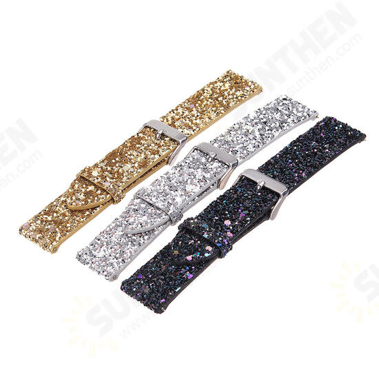 Replacement Bling Glitter Leather Wrist Strap Watch Band For Fitbit Versa Replacement Bling Glitter Leather Wrist Strap Watch Band For Fitbit Versa