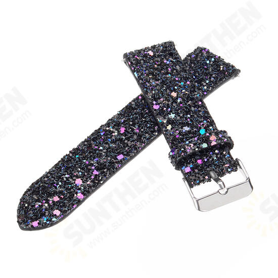 Replacement Bling Glitter Leather Wrist Strap Watch Band For Fitbit Versa Replacement Bling Glitter Leather Wrist Strap Watch Band For Fitbit Versa