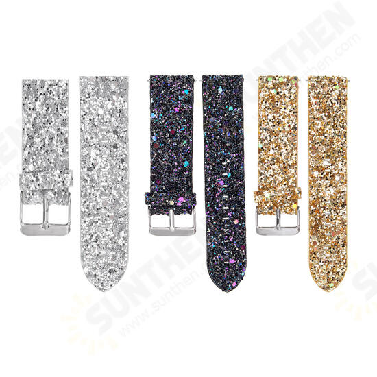Replacement Bling Glitter Leather Wrist Strap Watch Band For Fitbit Versa Replacement Bling Glitter Leather Wrist Strap Watch Band For Fitbit Versa