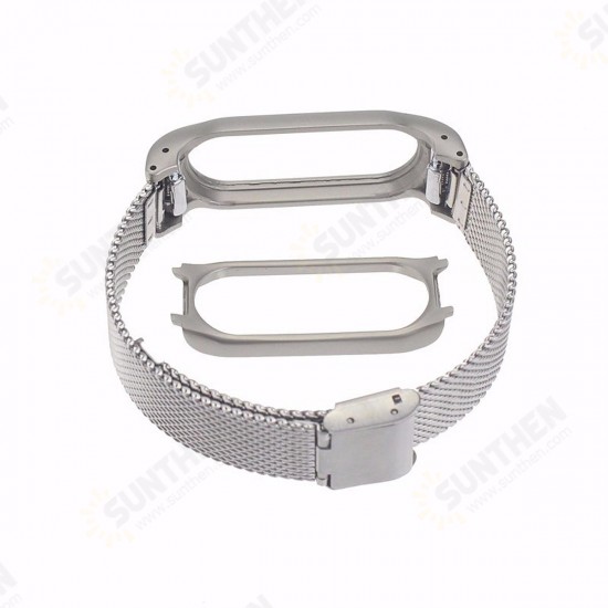 Replacement Stainless Steel Frame Bracelet Wristband For Xiaomi Miband 2 Non-original