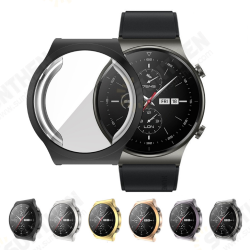 Plating Anti-Scratch Shockproof Transparent Soft TPU Watch Case Cover for HuWatch GT2 Pro