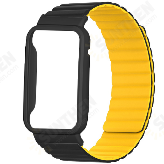 Silicone Magnetic Replacement Strap Smart Watch Band Watch Case Cover for Xiaomi Mi Band 7 Pro Silicone Magnetic Replacement Strap Smart Watch Band Watch Case Cover for Xiaomi Mi Band 7 Pro