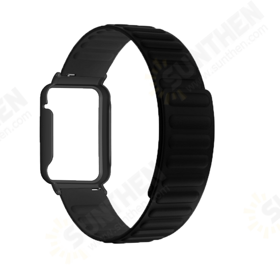 Silicone Magnetic Replacement Strap Smart Watch Band Watch Case Cover for Xiaomi Mi Band 7 Pro Silicone Magnetic Replacement Strap Smart Watch Band Watch Case Cover for Xiaomi Mi Band 7 Pro