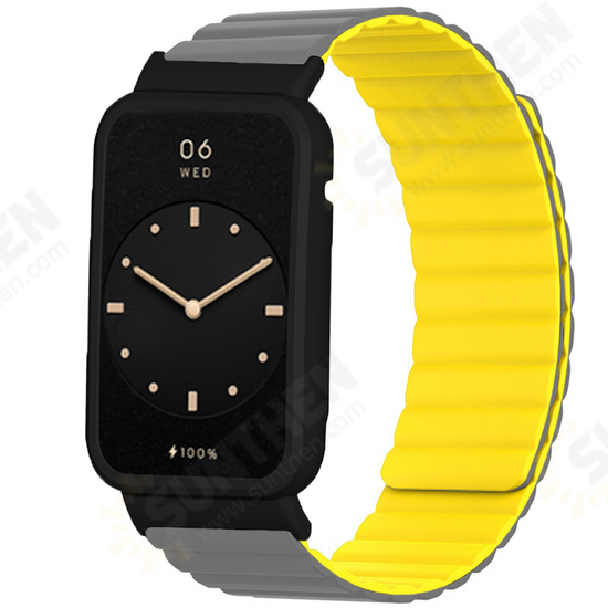 Silicone Magnetic Replacement Strap Smart Watch Band Watch Case Cover for Xiaomi Mi Band 7 Pro Silicone Magnetic Replacement Strap Smart Watch Band Watch Case Cover for Xiaomi Mi Band 7 Pro