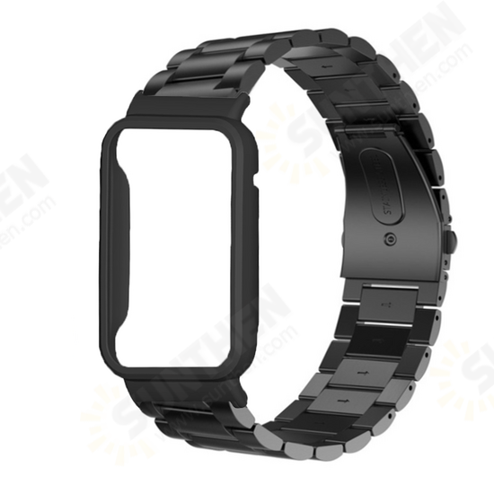 Solid Stainless Steel Replacement Strap Smart Watch Band Watch Case Cover for Xiaomi Mi Band 7 Pro Solid Stainless Steel Replacement Strap Smart Watch Band Watch Case Cover for Xiaomi Mi Band 7 Pro