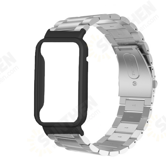 Solid Stainless Steel Replacement Strap Smart Watch Band Watch Case Cover for Xiaomi Mi Band 7 Pro Solid Stainless Steel Replacement Strap Smart Watch Band Watch Case Cover for Xiaomi Mi Band 7 Pro
