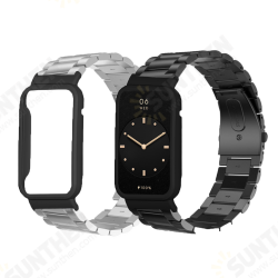 Solid Stainless Steel Replacement Strap Smart Watch Band Watch Case Cover for Xiaomi Mi Band 7 Pro