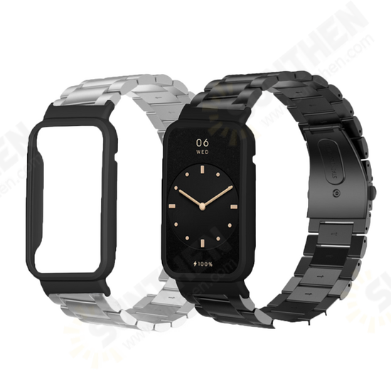 Solid Stainless Steel Replacement Strap Smart Watch Band Watch Case Cover for Xiaomi Mi Band 7 Pro Solid Stainless Steel Replacement Strap Smart Watch Band Watch Case Cover for Xiaomi Mi Band 7 Pro