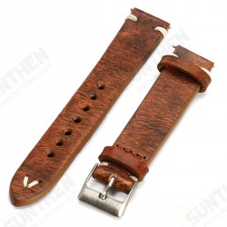 Straps Vintage Style Distressed Leather Wome/Men Watch Band Strap with Stitching