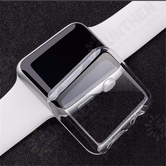 Transparent Clear Thin Hard Clip On Case Cover Screen Protector For 38/42mm Apple Watch 1