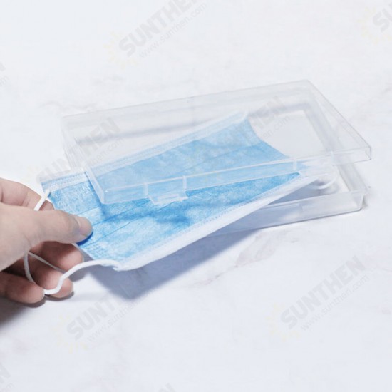 Transparent Disposable Face Mask Storage Box Small Items Watch Box Container Case Transparent Disposable Face Mask Storage Box Small Items Watch Box Container Case